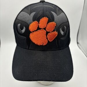 Clemson Tigers Black With Tiger Eyes‎ Snapback  Adjustable Cap Hat Zephyr